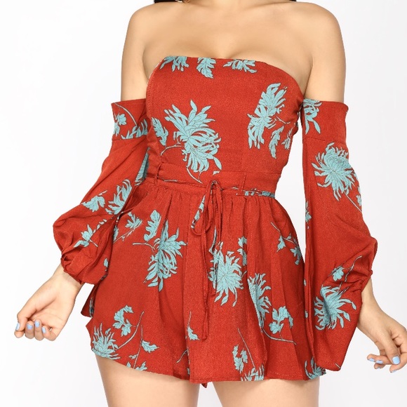 Fashion nova, Put It In Park Floral Romper - Picture 2 of 6
